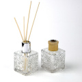 custom decorative cosmetic aroma fragrance empty glass square reed diffuser bottle